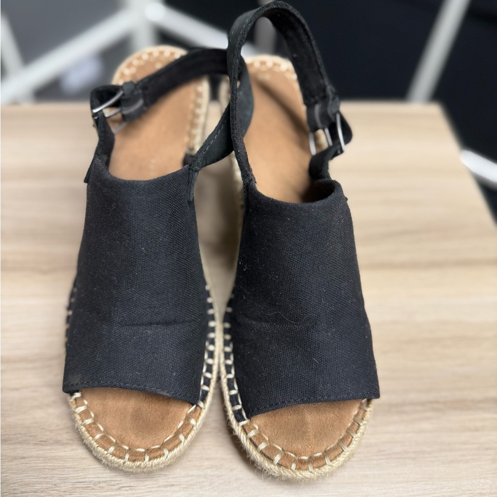 Toms Espadrille Slingback Monica Wedge Canvas Sandal - Picture 6 of 9